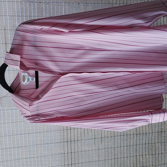 Talbots Pink Striped Button Down Top -14 - Picture 5 of 5